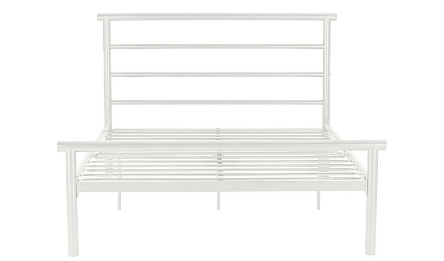 Avalon 5'ft Kingsize Metal Bed Frame - White